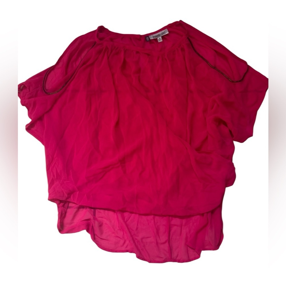 Jennifer Lopez Vibrant Pink Blouse